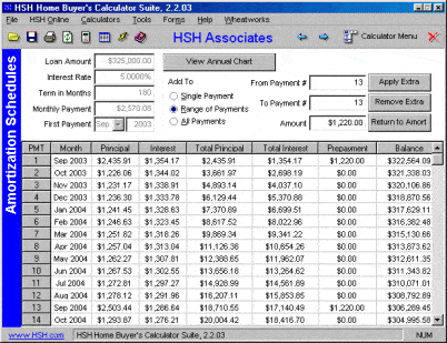 HSH Calculator screenshot